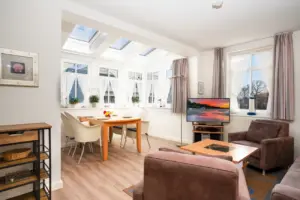 Wohn/Essbereich Ferienwohnung 20 Villa Eden Binz